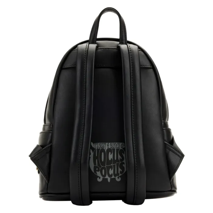 10" Disney : Hocus Pocus - Binx Faux Leather Mini Backpack Bag Loungefly