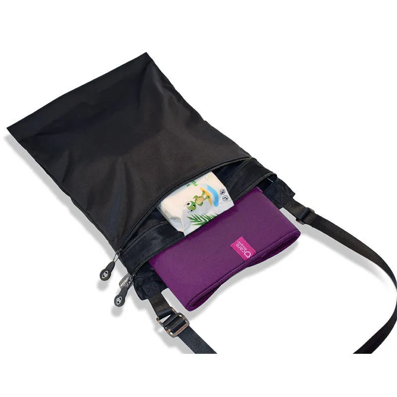 Adult Changing Mat and Waterproof Bag Set - Aubergine/Black (UK VAT Exempt)