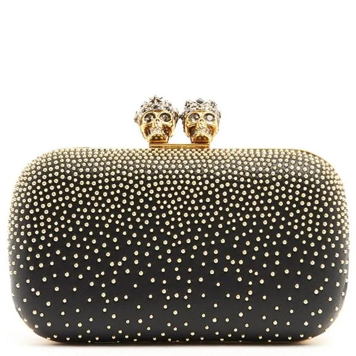Alexander McQueen Studded Two Ring Clutch Bag