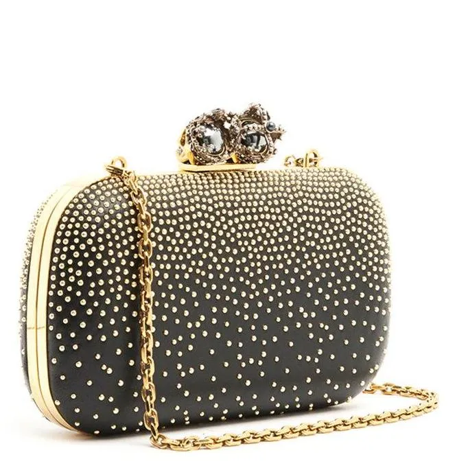 Alexander McQueen Studded Two Ring Clutch Bag