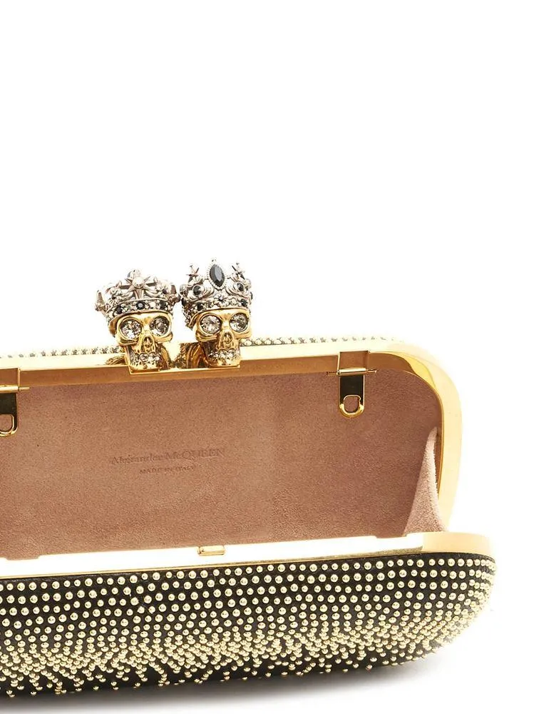 Alexander McQueen Studded Two Ring Clutch Bag
