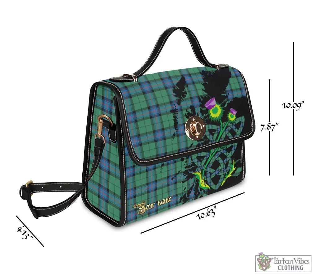 Armstrong Ancient Tartan Waterproof Canvas Bag with Scotland Map and Thistle Celtic Accents