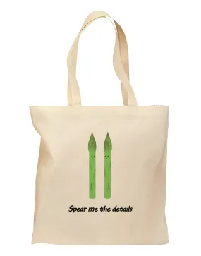 Asparagus - Spear Me the Details Grocery Tote Bag