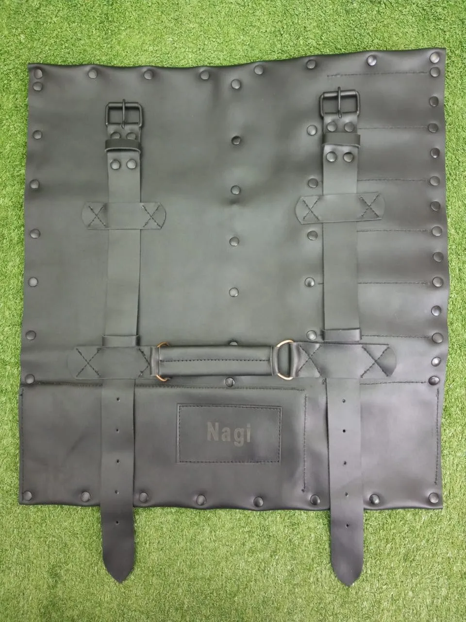 Authentic Black Leather Knife Chefs Roll Bag