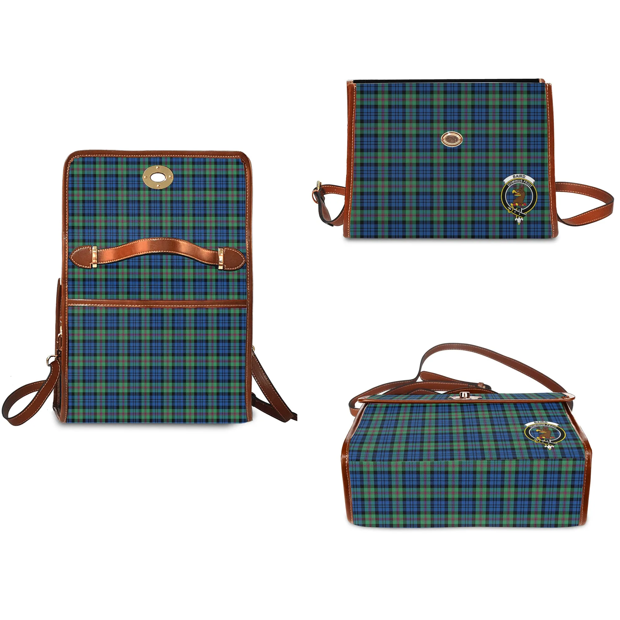 Baird Ancient Tartan Waterproof Canvas Bag with Family Crest