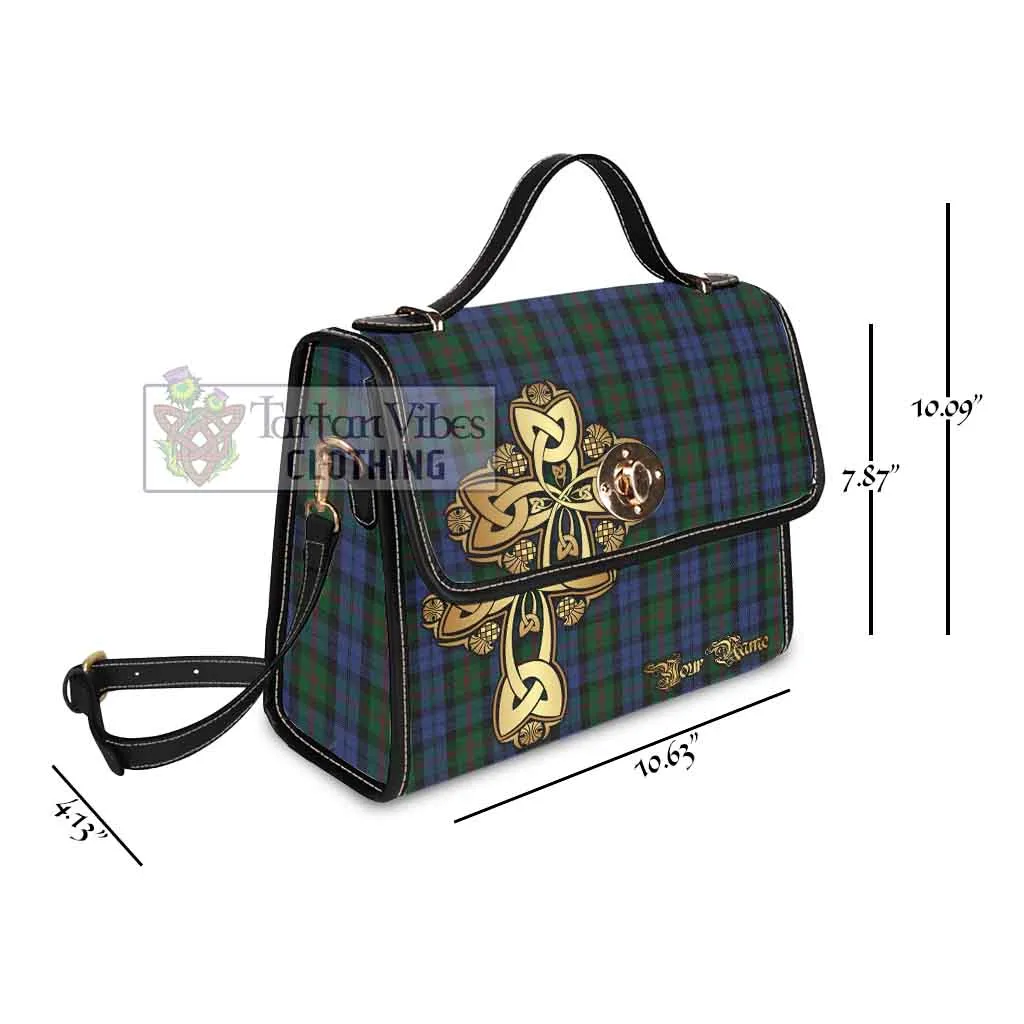 Baird Tartan Waterproof Canvas Bag Golden Thistle Celtic Cross Style