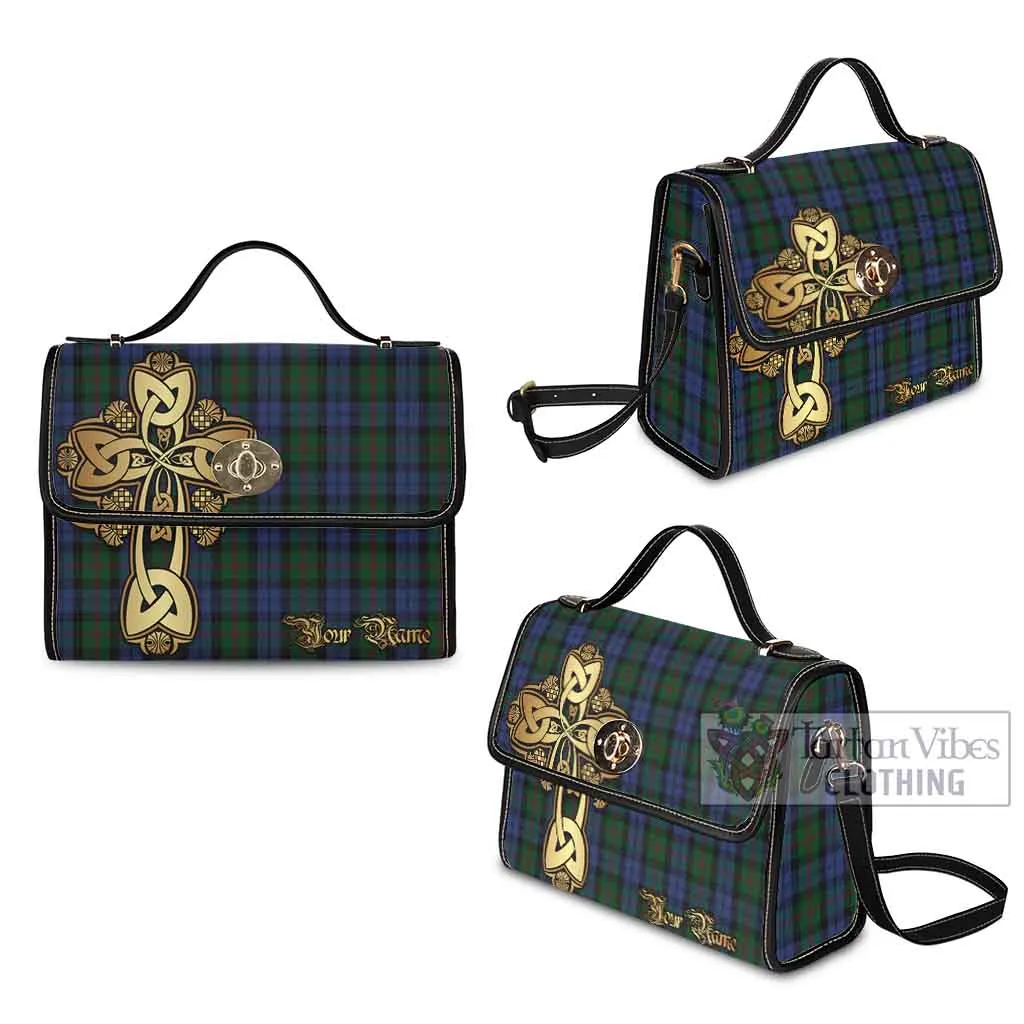 Baird Tartan Waterproof Canvas Bag Golden Thistle Celtic Cross Style