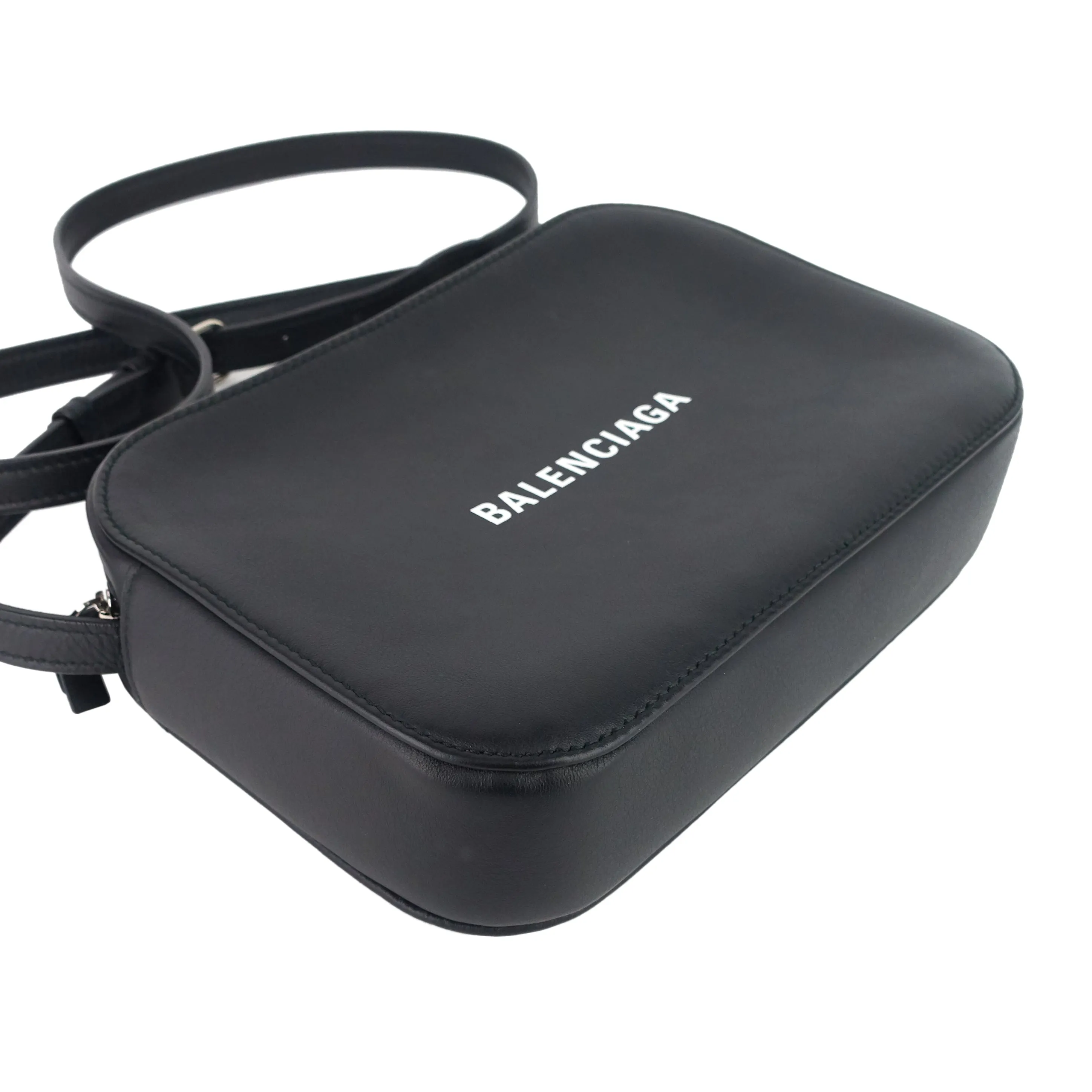 BALENCIAGA Medium Calfskin Leather Camera Bag