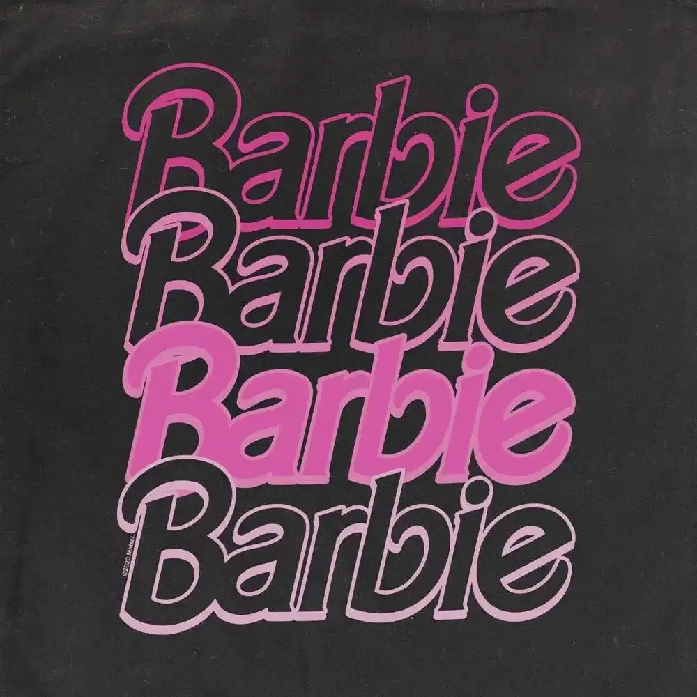 Barbie Logo Black Recycled Cotton Tote Bag