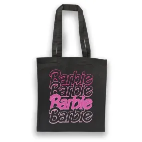 Barbie Logo Black Recycled Cotton Tote Bag