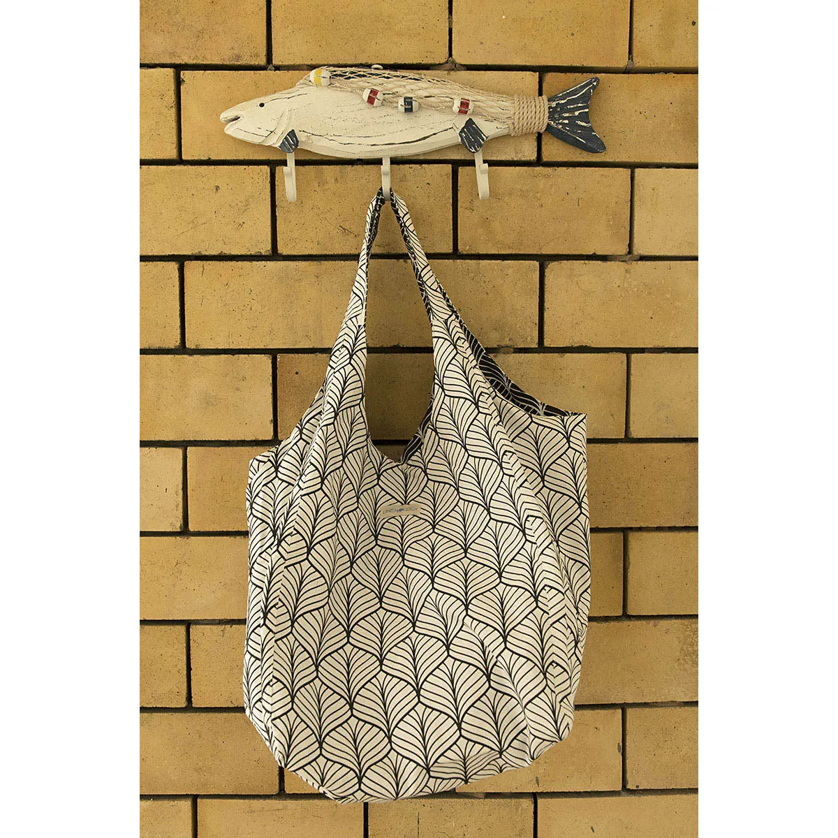 Beach Bag - Abstract - White