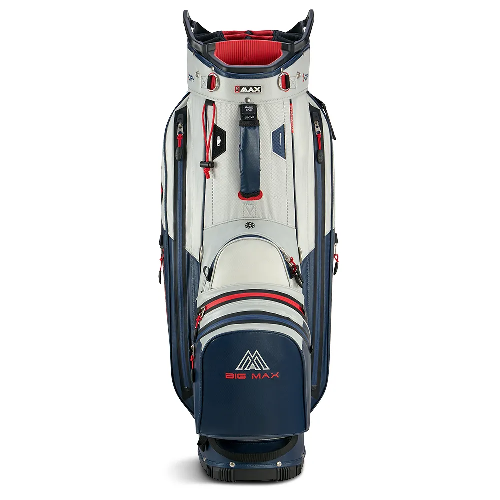 Big Max Aqua Tour 4 Golf Cart Bag 2024 - Off White Navy Red