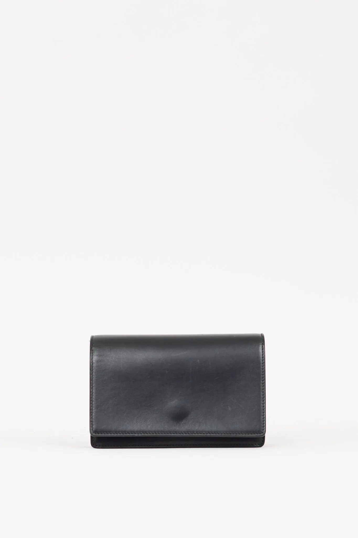 Black Leather Studded Crossbody Bag