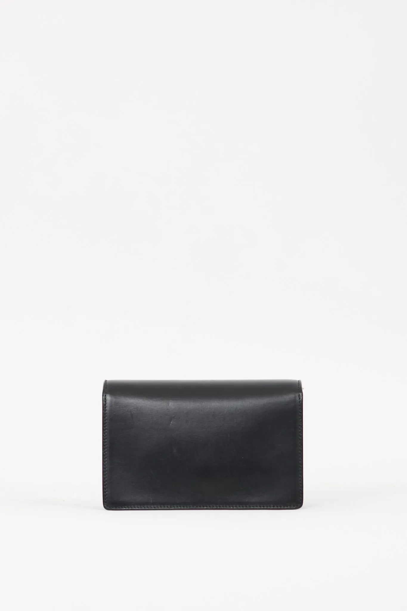 Black Leather Studded Crossbody Bag