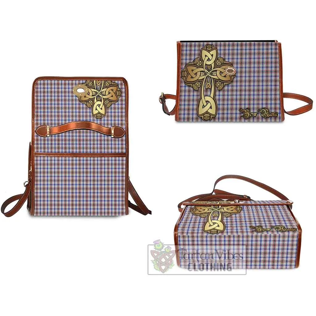 Boswell Tartan Waterproof Canvas Bag Golden Thistle Celtic Cross Style