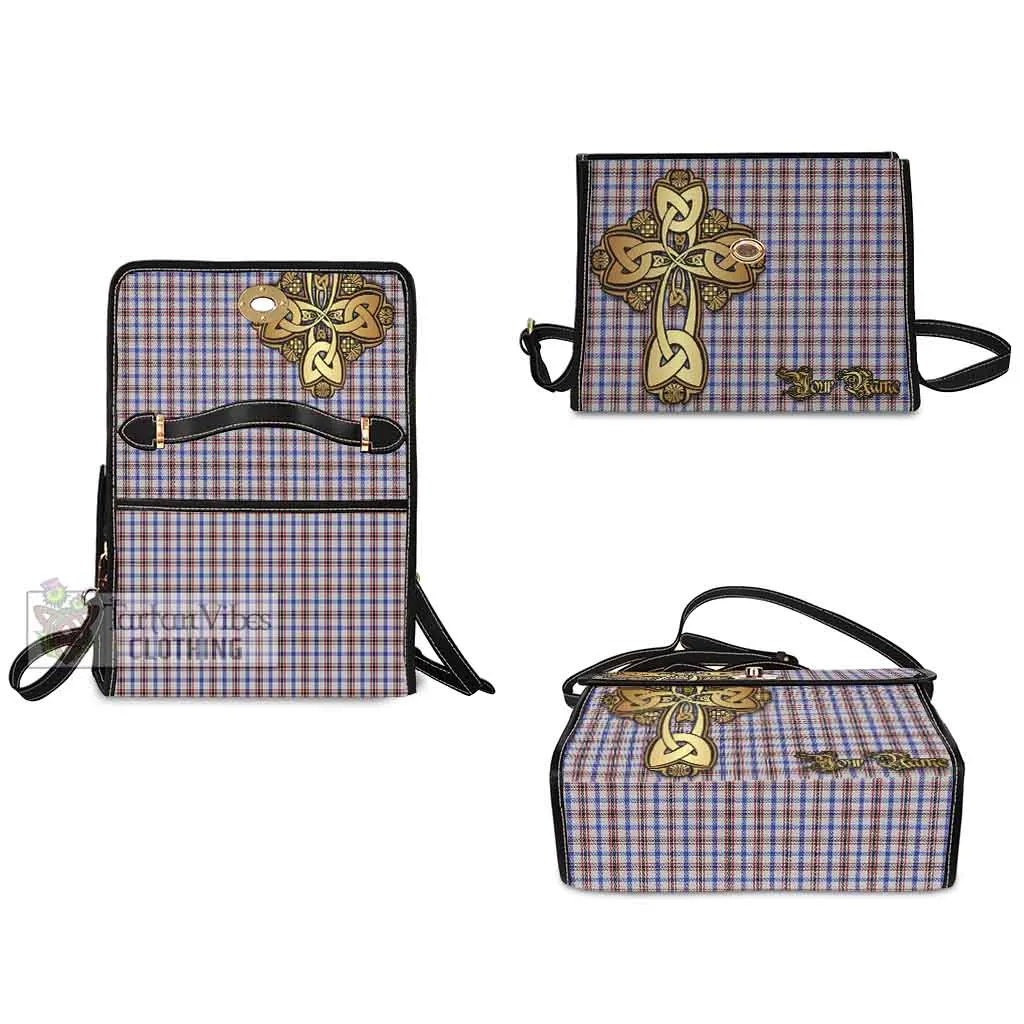 Boswell Tartan Waterproof Canvas Bag Golden Thistle Celtic Cross Style