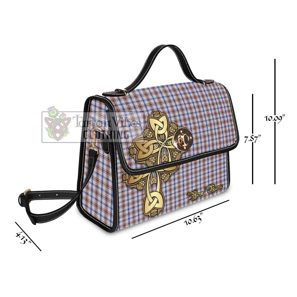 Boswell Tartan Waterproof Canvas Bag Golden Thistle Celtic Cross Style