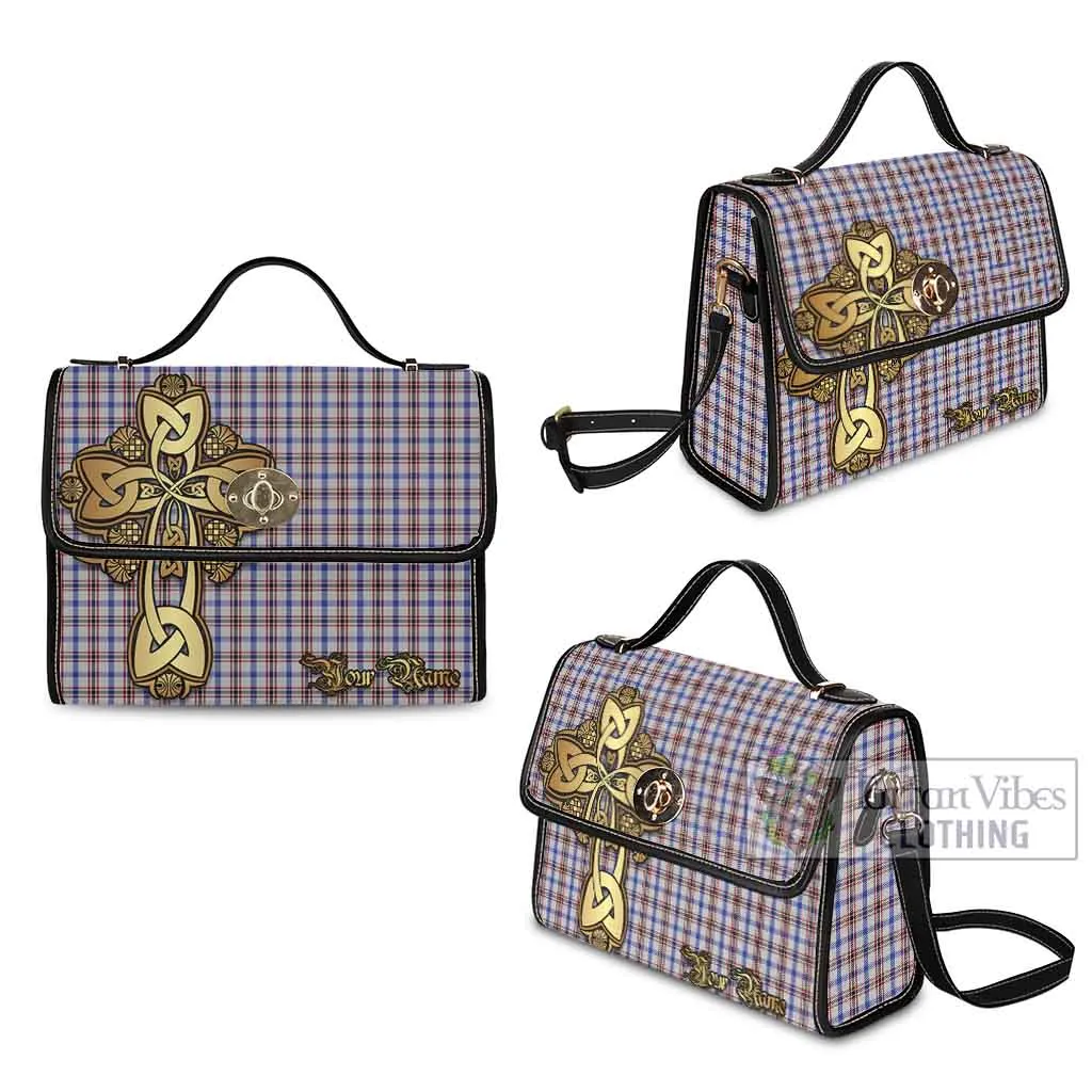Boswell Tartan Waterproof Canvas Bag Golden Thistle Celtic Cross Style