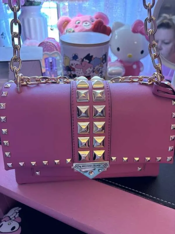 Cece Medium Studded Faux Leather Shoulder Bag
