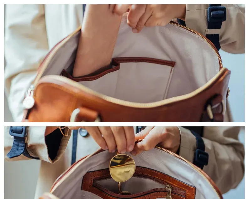 CH06 – Handmade Leather Handbag for Woman - Elegant Leather Bag Made in Italy