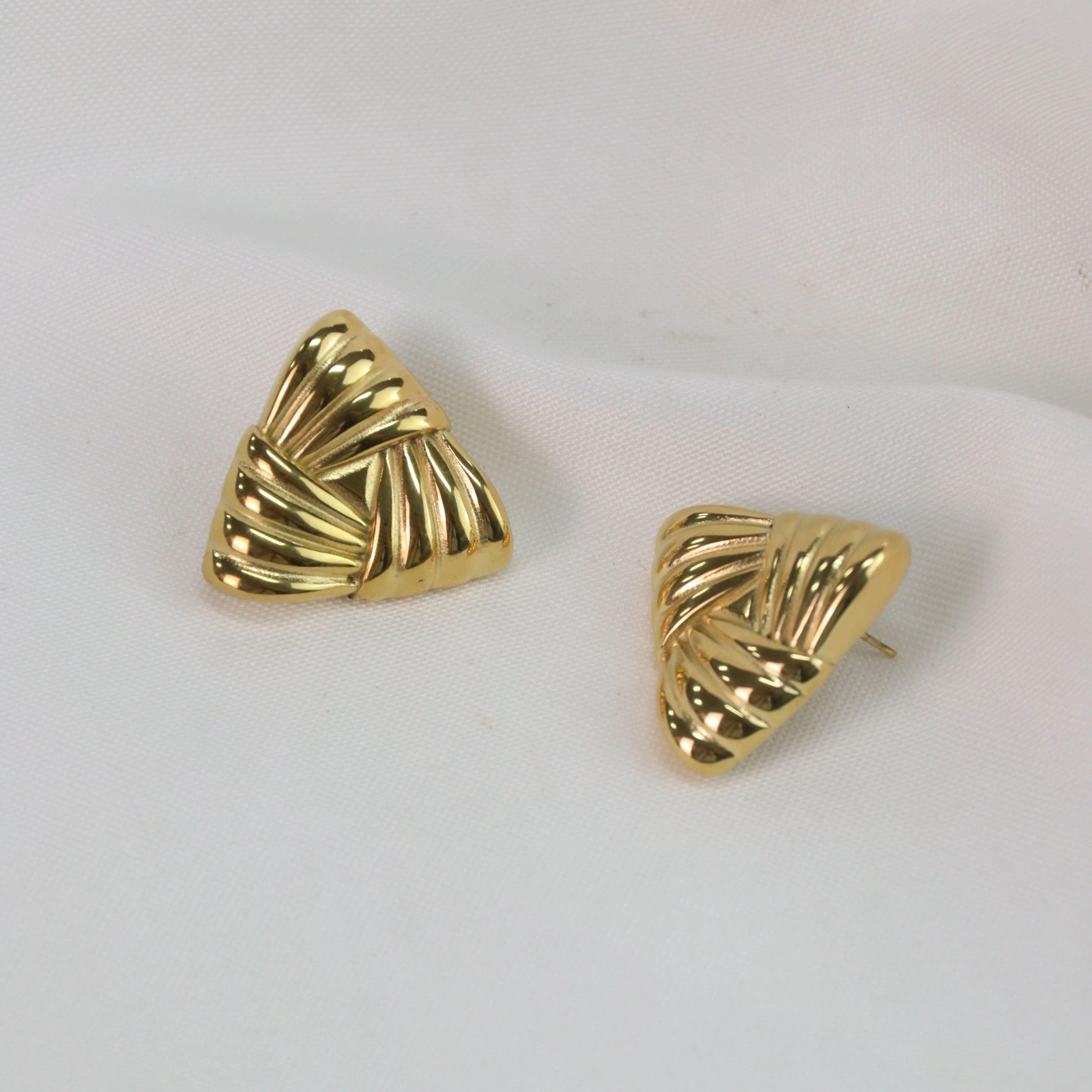 Cleopatra | Chunky Gold Statement Stud Earrings