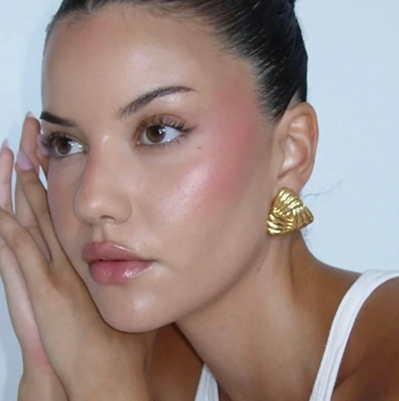 Cleopatra | Chunky Gold Statement Stud Earrings