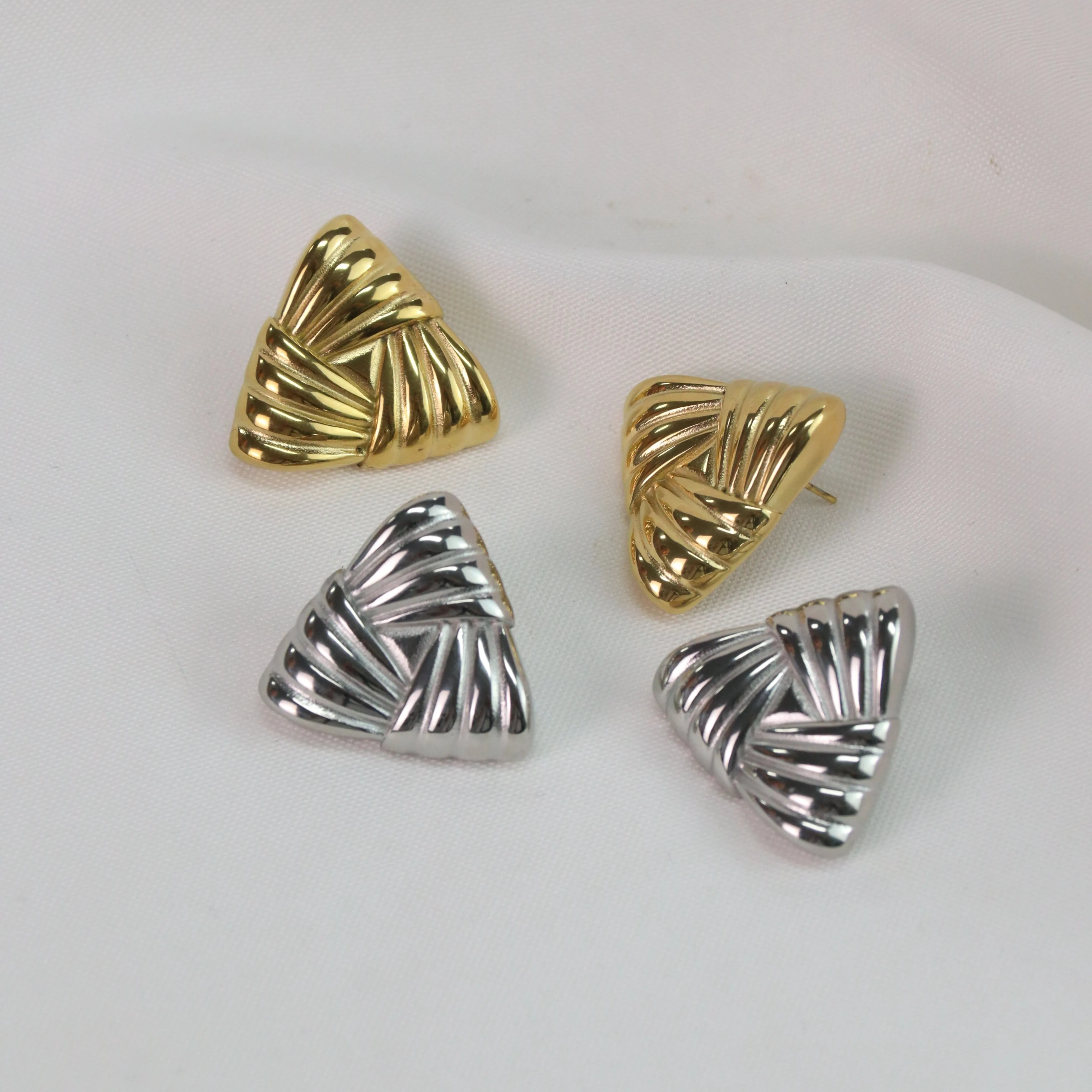 Cleopatra | Chunky Gold Statement Stud Earrings