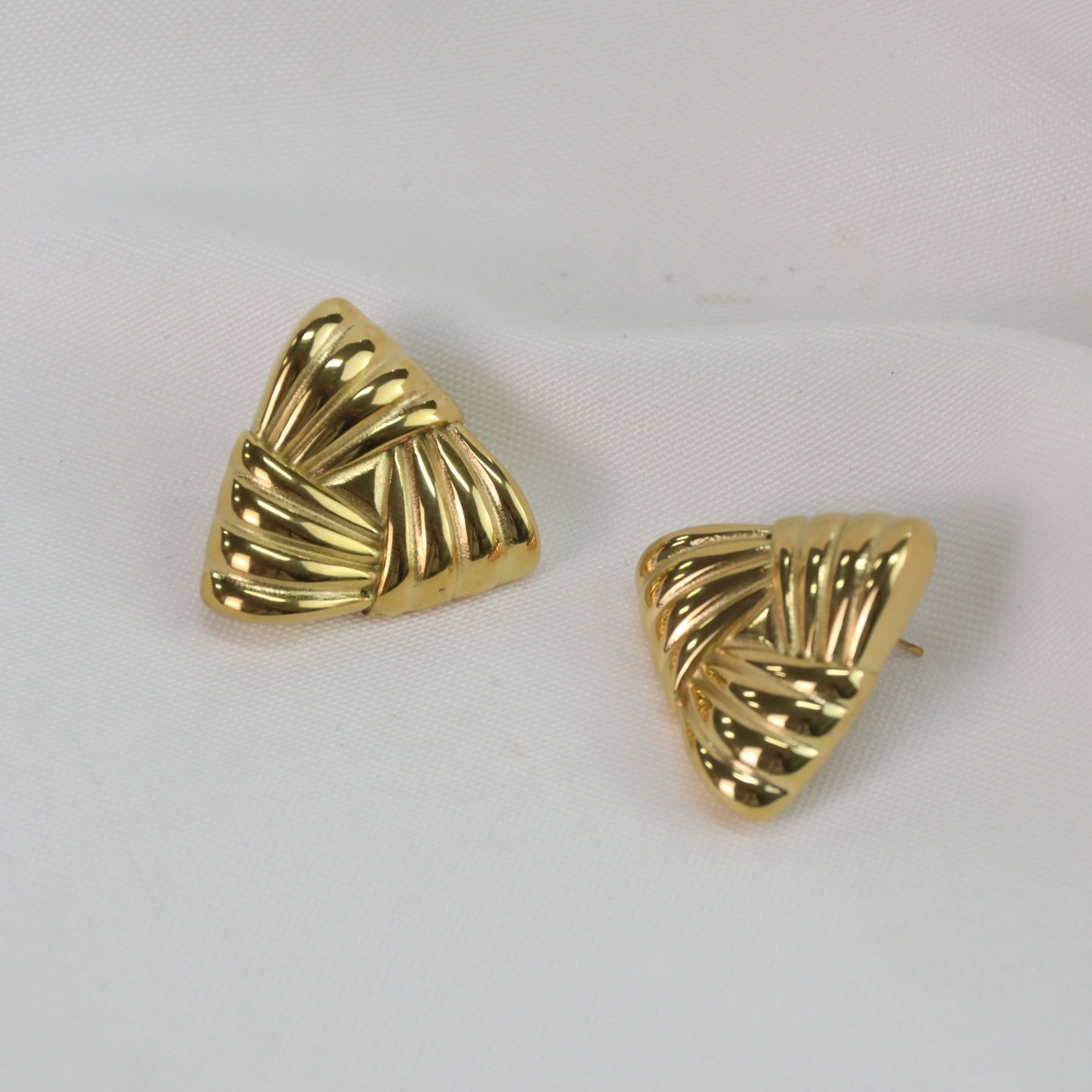 Cleopatra | Chunky Gold Statement Stud Earrings