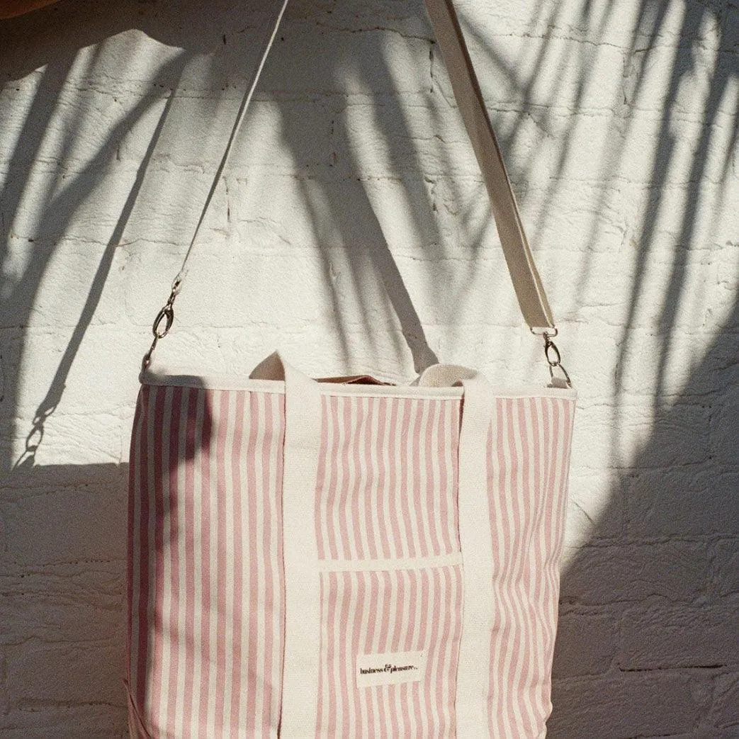 Cooler Tote | Lauren's Pink Stripe