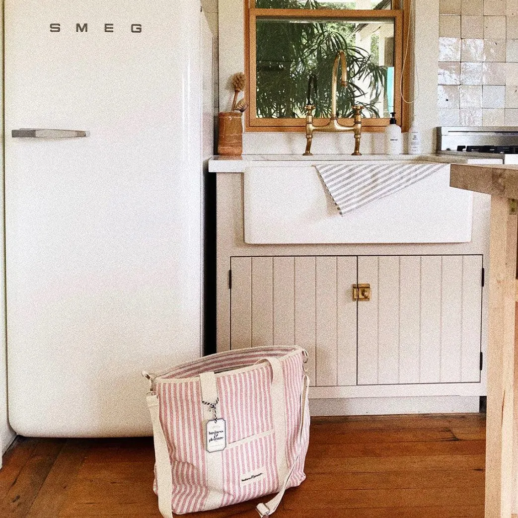 Cooler Tote | Lauren's Pink Stripe