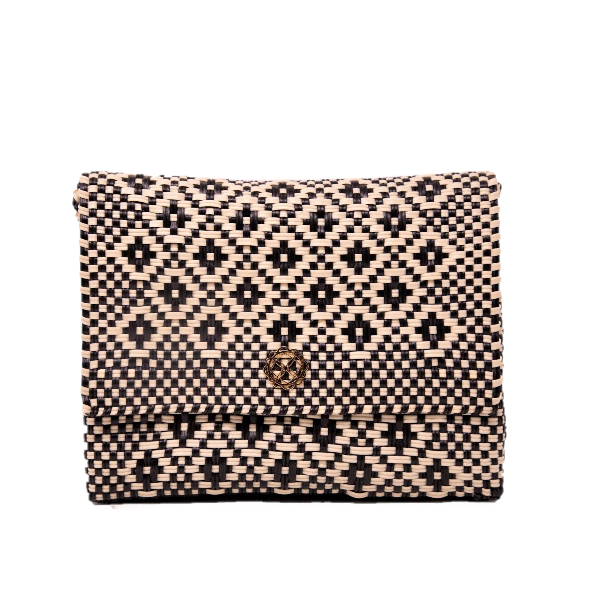 Crossbody Black Beige Aztec