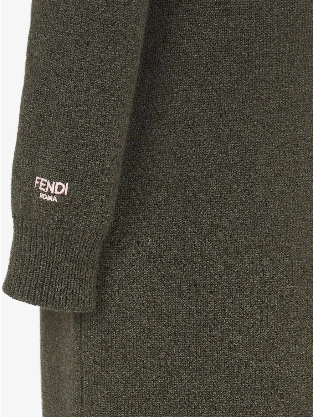 DARK GREEN CASHMERE TURTLENECK DRESS