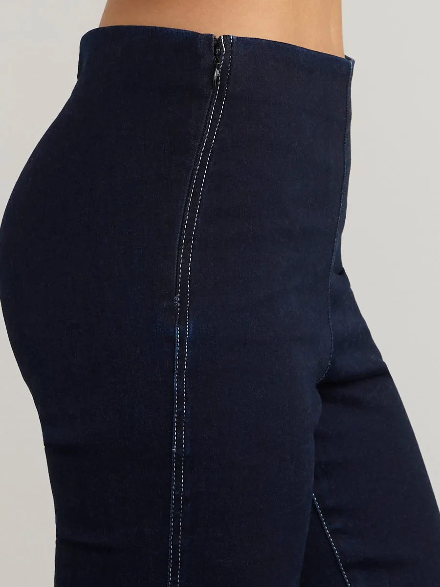 DENIM CROP FLARE PANT