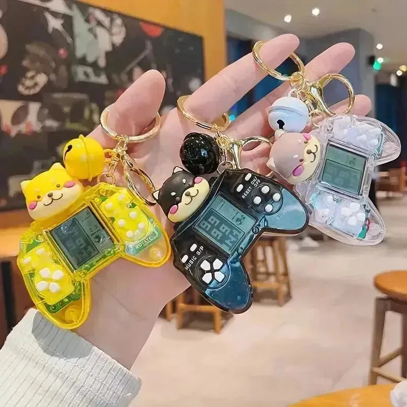 Dog Themed Retro Game Keychain