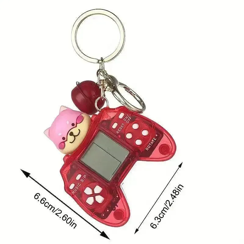 Dog Themed Retro Game Keychain