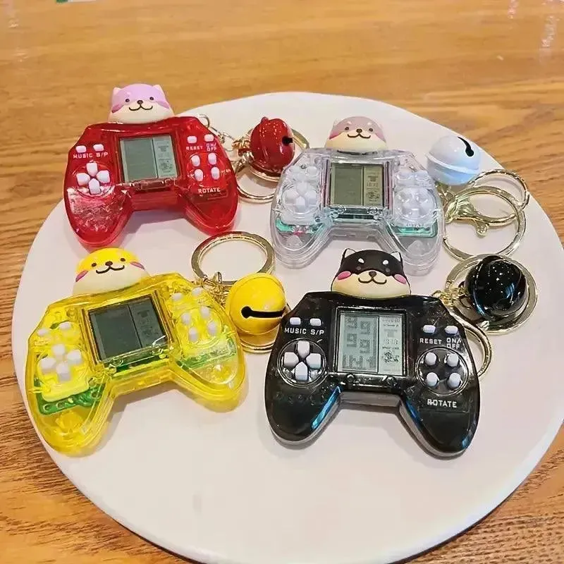 Dog Themed Retro Game Keychain