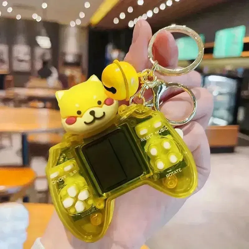 Dog Themed Retro Game Keychain