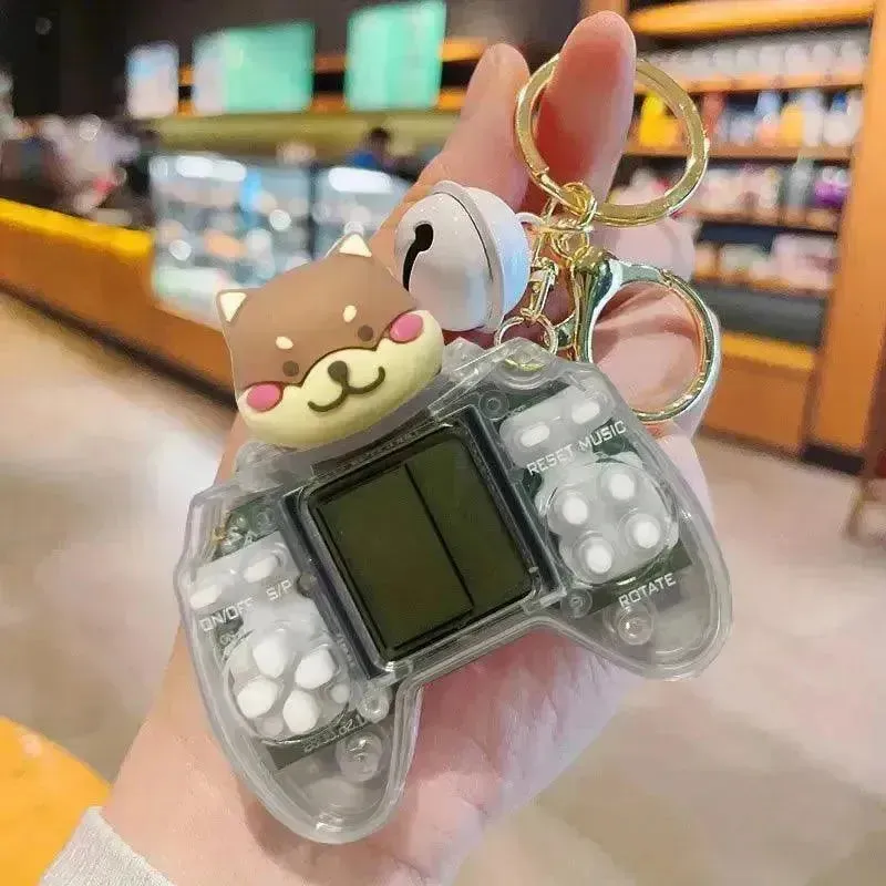 Dog Themed Retro Game Keychain