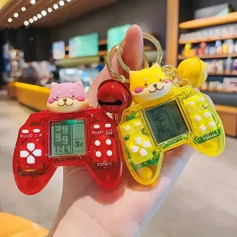 Dog Themed Retro Game Keychain