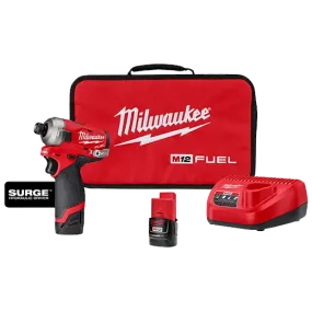 Driver Kit - Milwaukee M12 FUEL™ SURGE™ 1/4" Hex Hydraulic Driver Kit, 2551-22