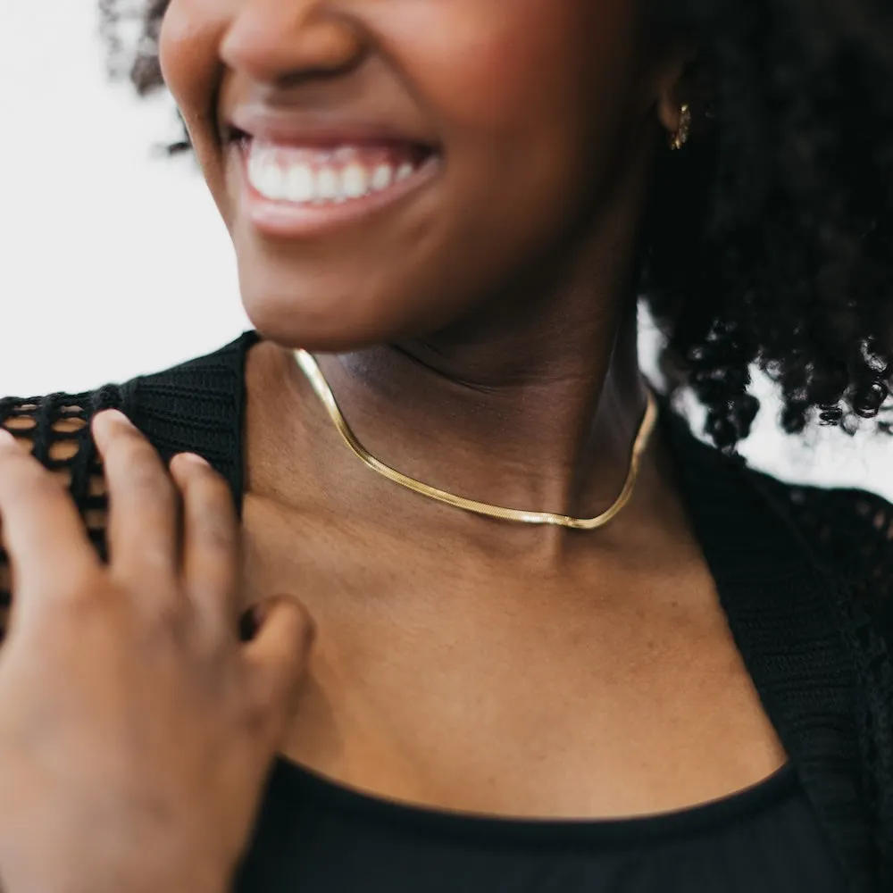 Ella Herringbone Necklace - WATERPROOF