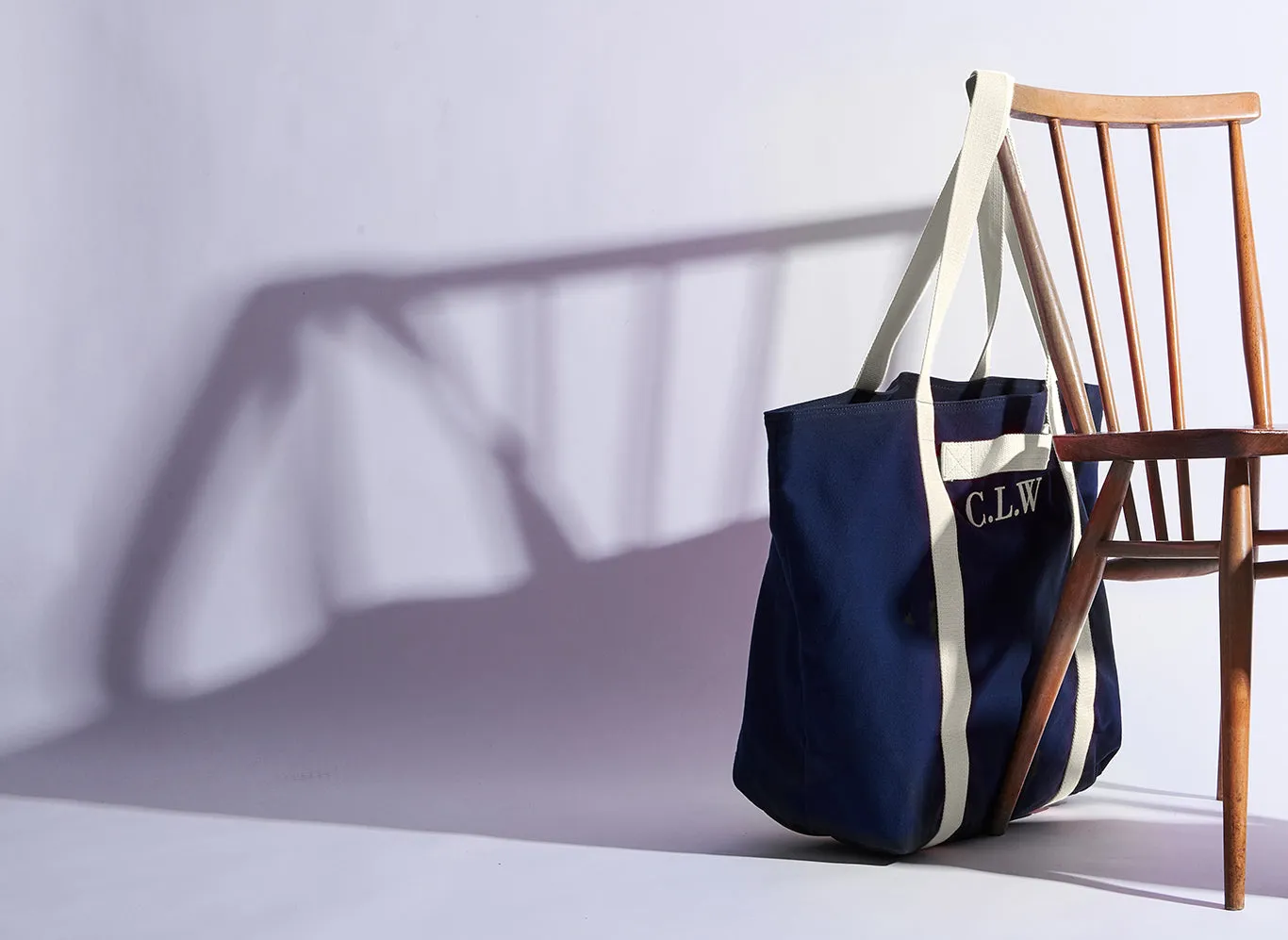 Everything Tote Bag - Navy / Cream