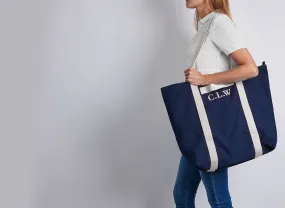 Everything Tote Bag - Navy / Cream