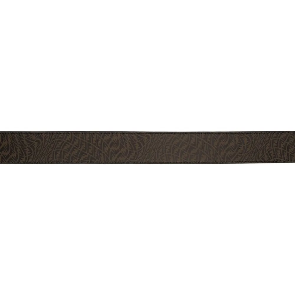 Fendi x Sarah Coleman FF Vertigo Brown Leather Belt 105/42 7C0403