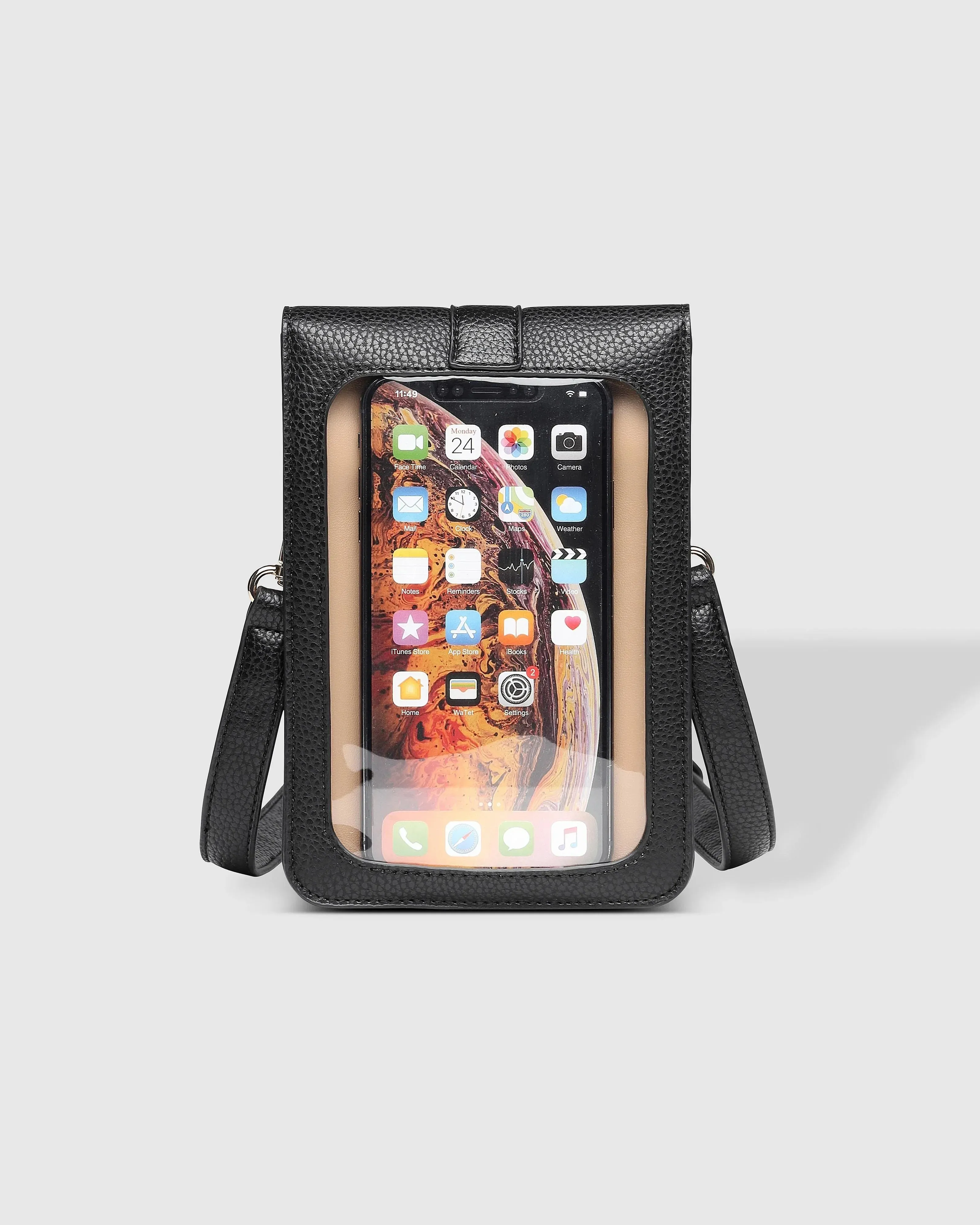 Fontaine Phone Crossbody Bag Black