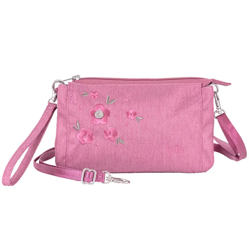 Haiku Stride Wristlet in Cherry Blossom, Rosewood, Stone Gray, Floral Garden, River Rock Blue, Forest & Honeycomb