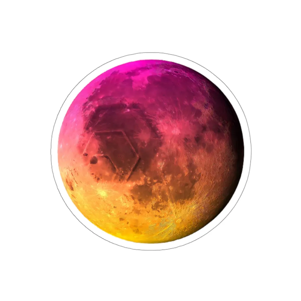 HEX To The Moon Die-Cut Stickers (Water Resistant)
