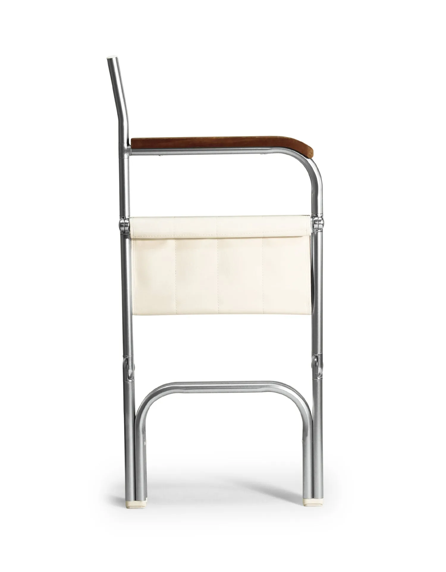 High-End Folding Aluminum Boat Chair  with Teak Armrests-A6000T