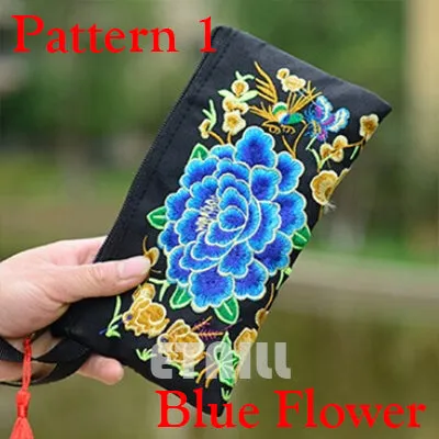 Hmong Thai Indian Embroidered Wristlet Bag Clutch Purse Boho Ethnic Phone Money Bag Famous Top Brand Clutches Embrague Bolsos de