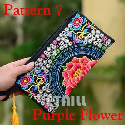 Hmong Thai Indian Embroidered Wristlet Bag Clutch Purse Boho Ethnic Phone Money Bag Famous Top Brand Clutches Embrague Bolsos de